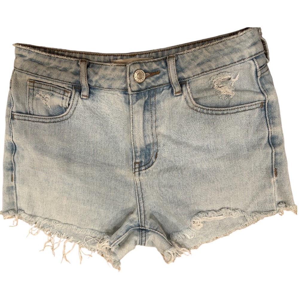 Light wash mom jean shorts womens size 23 Pacsun